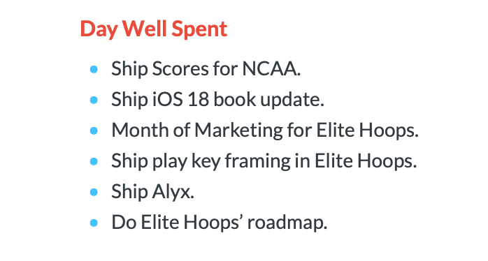 A screenshot of Things3 showing yearly goals.