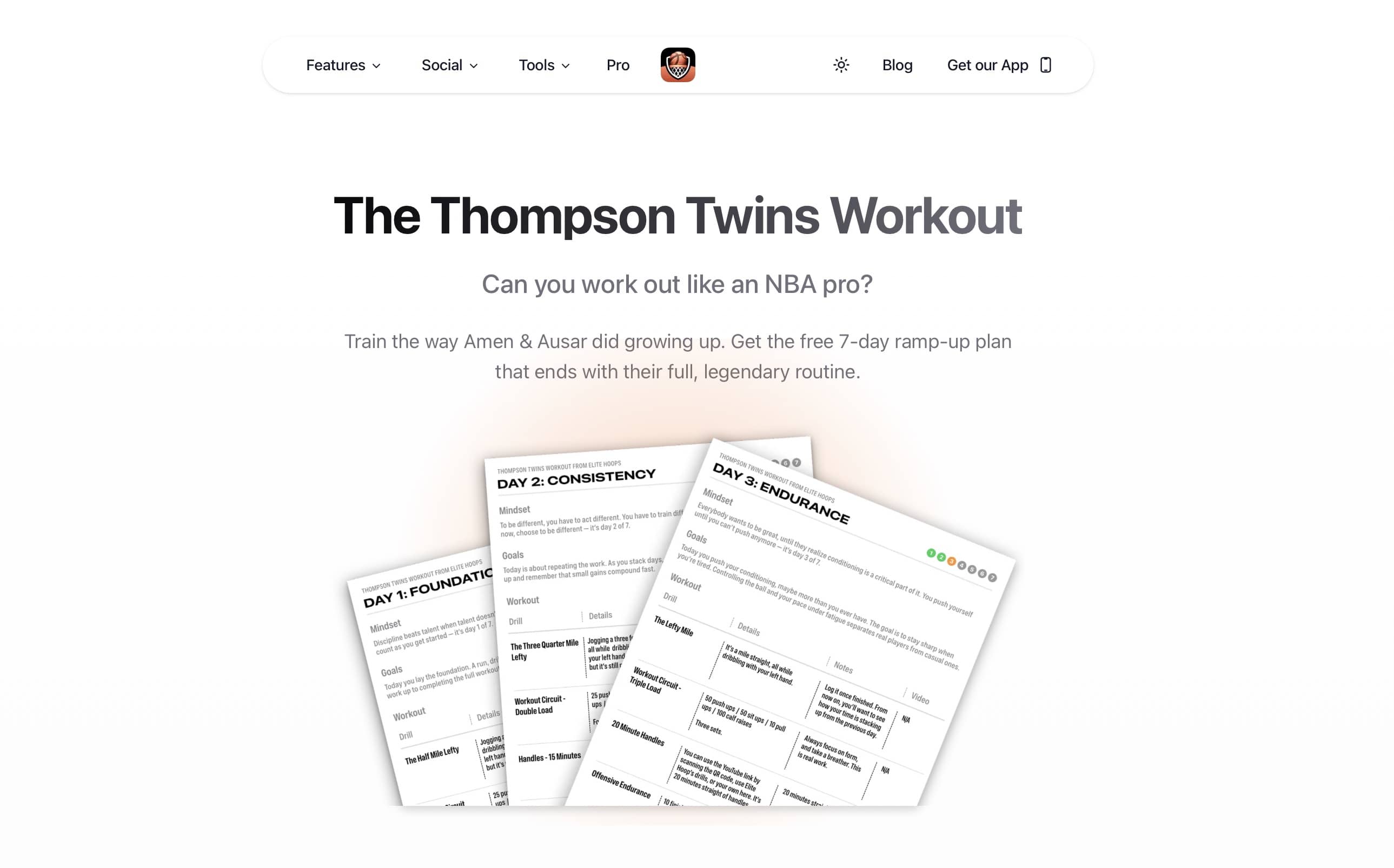 The Thompson Twins project on Elite Hoops.