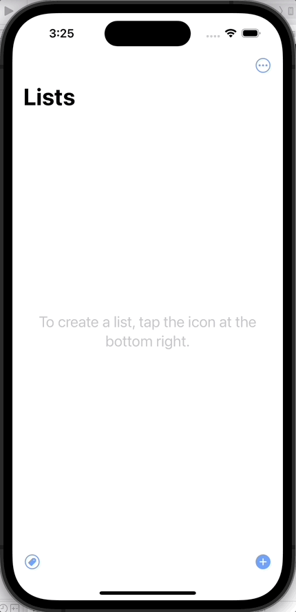 Spend Stack's custom transition to create a list.